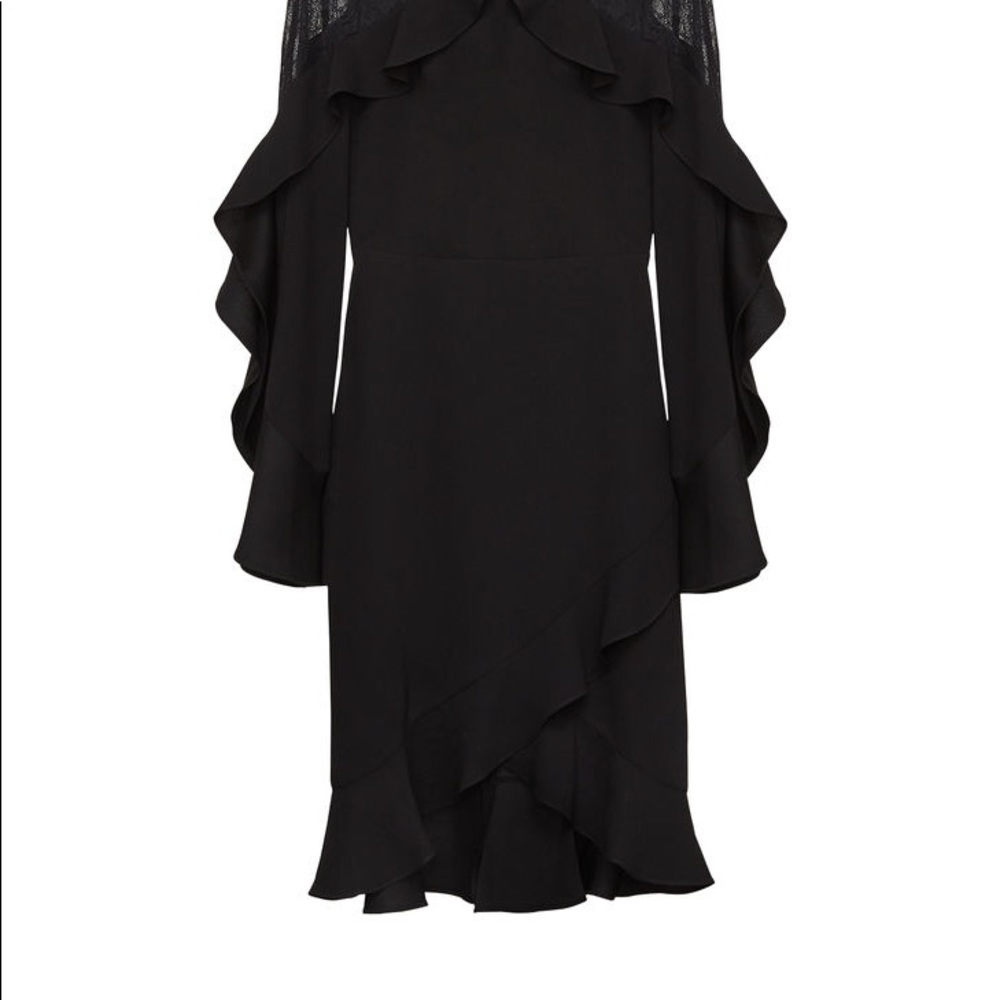 NWOT Black BCBG Maxazria Delaney Lace Inset Dress! - Picture 4 of 8